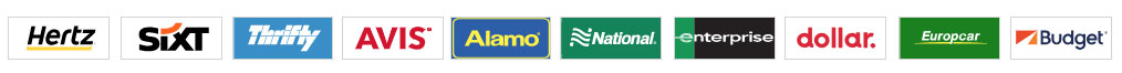 Europcar, Avis, Alamo, Sixt, National, Dollar, Hertz, Thrifty, Budget, Enterprise — major car rental brands compared on AutoWorldRental